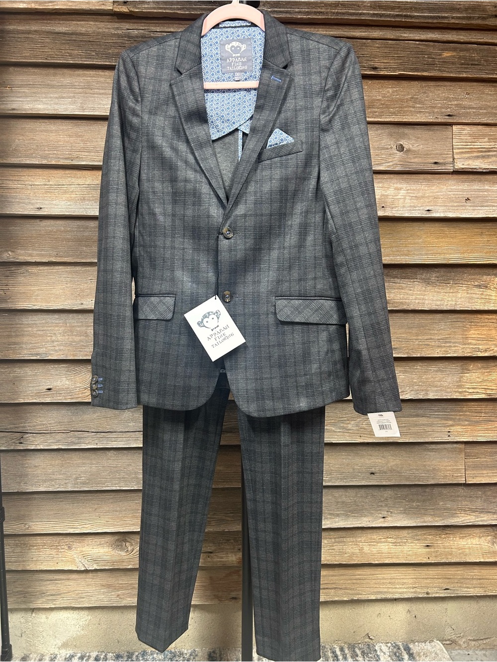 Appaman Gray Plaid Boys' Suit Blazer & Pants
